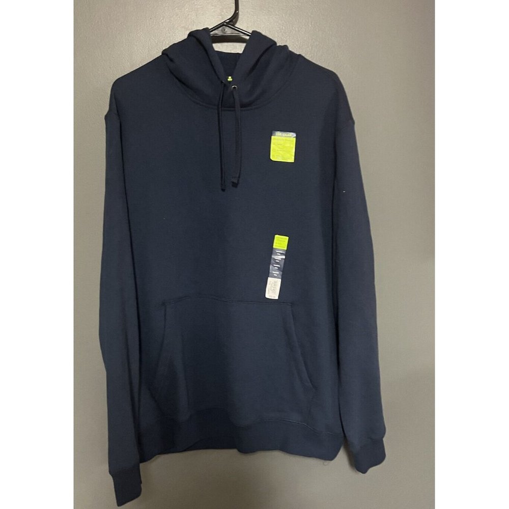 Tek Gear Sz XXL Mens Ultrasoft Fleece Long Sleeve Hoodie Dress Blue NWT